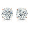 Round Lab Diamond Stud Earrings Certified