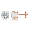 Round Lab Diamond Stud Earrings Certified