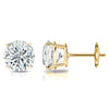 Round Lab Diamond Stud Earrings Certified